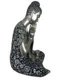 Silver & Black Left Hand Facing Buddha Ornament