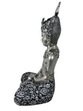 Silver & Black Sitting Lotus Buddha Ornament