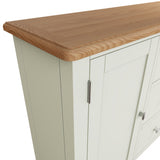 Fresh White with Oak Top Large Sideboard