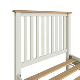 Fresh White with Oak Top Single Bed Frame