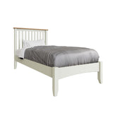 Fresh White with Oak Top Single Bed Frame