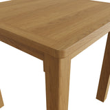 Oak & Hardwood Rustic Small Fixed Top Square Dining Table