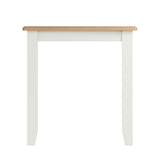 Fresh White with Oak Top Small Fixed Top Dining Table