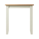 Fresh White with Oak Top Small Fixed Top Dining Table