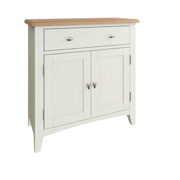 Fresh White with Oak Top Small Small Sideboard