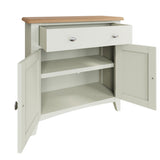 Fresh White with Oak Top Small Small Sideboard