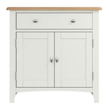 Fresh White with Oak Top Small Small Sideboard