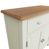 Fresh White with Oak Top Small Small Sideboard