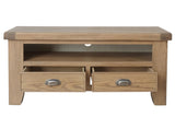 Warm Rustic Oak Effect Small TV Stand