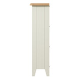 Fresh White with Oak Top Small Small Wide Bookcase