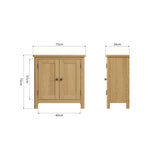 Oak & Hardwood Rustic Small Sideboard