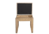 Warm Rustic Oak Effect Dressing Table Storage Stool