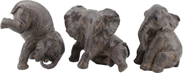Trio of Tumble Baby Elephant Ornament