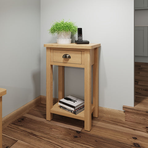 Oak & Hardwood Rustic Telephone Table