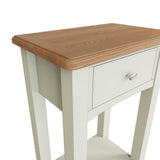Fresh White with Oak Top Telephone Table