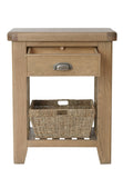 Warm Rustic Oak Effect Telephone Stand