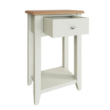 Fresh White with Oak Top Telephone Table