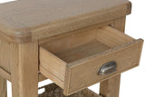 Warm Rustic Oak Effect Telephone Stand