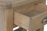 Warm Rustic Oak Effect Telephone Stand