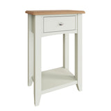 Fresh White with Oak Top Telephone Table