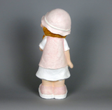 City Kidz Ceramic Child Girl Pink Standing Finger on Chin Ornament Figurine