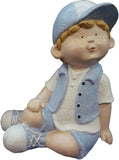 City Kidz Boy in Blue Sitting Ornament