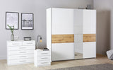 Kobi Korbach Alpine White & Wotan Oak Colour 2 Door Sliding Wardrobe