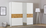 Kobi Korbach Alpine White & Wotan Oak Colour 2 Door Sliding Wardrobe