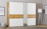 Kobi Korbach Alpine White & Wotan Oak Colour 2 Door Sliding Wardrobe