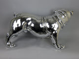 Large Silver Electroplated Standing Bulldog Ornament