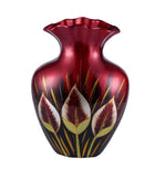Crimson Red Flower Colourama Shell Trim Vase