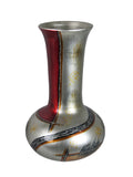 Radiant Silver & Red Colourama Decanter Vase