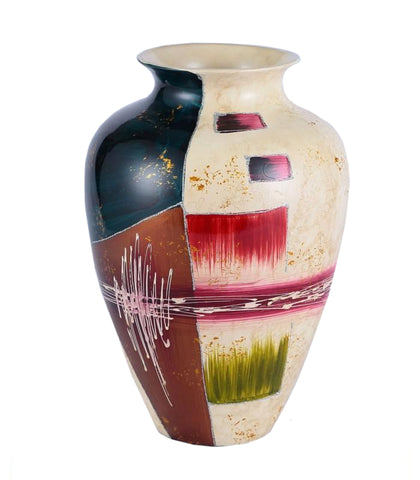 Cream Patchwork Colourama Potted Vase