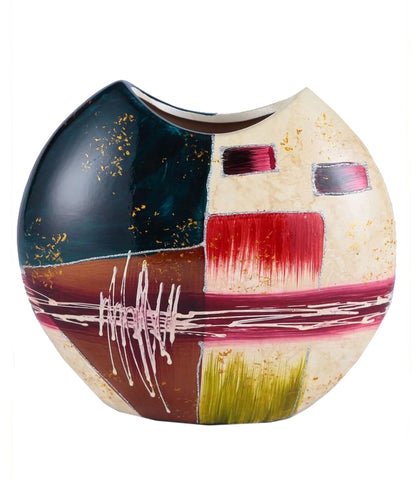 Patchwork Cream Colourama Oval Vase