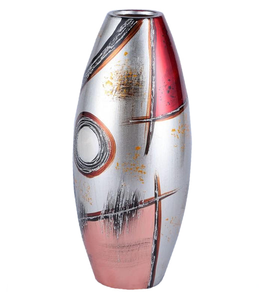 Radiant Silver & Red Colourama Tall Vase