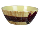 Colourama Hand Painted Red Flower Fruit Bowl