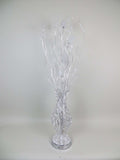 Enchantment Silver Mystical Silver Wire Aluminium Metal Floor Standing Standard Lamp with Transparent See Through Clear Crystal Jewel Berries