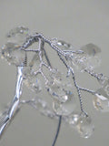 Enchantment Silver Mystical Silver Wire Aluminium Metal Floor Standing Standard Lamp with Transparent See Through Clear Crystal Jewel Berries