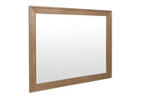 Warm Rustic Oak Effect Wall Mirror