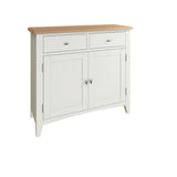 Fresh White with Oak Top Wide Sideboard