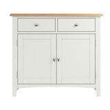 Fresh White with Oak Top Wide Sideboard