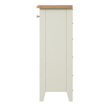 Fresh White with Oak Wine Rack Cabinet