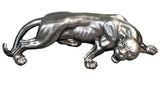 Pewter Styled Snarling Leopard Ornament