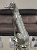 Pewter Styled Large Sitting Dog Ornament