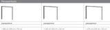 Pelligrino Mirrored Door Sliding Wardrobe - White, Oak or Grey