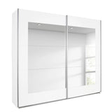 Pelligrino Mirrored Door Sliding Wardrobe - White, Oak or Grey