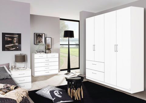 Cherry Hinged Wardrobe in Alpine White