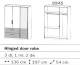 Alvor Contrast Mirrored Wardrobe