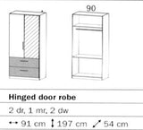 Alvor Contrast Mirrored Wardrobe