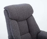 Biarritz Swivel Fabric Recliner Chair & Stool - Lisborn Grey